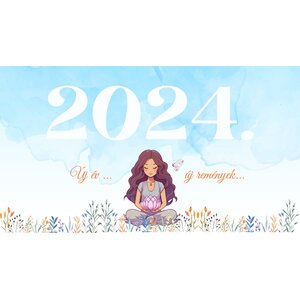 Hatszínvirág asztali naptár 2024.
